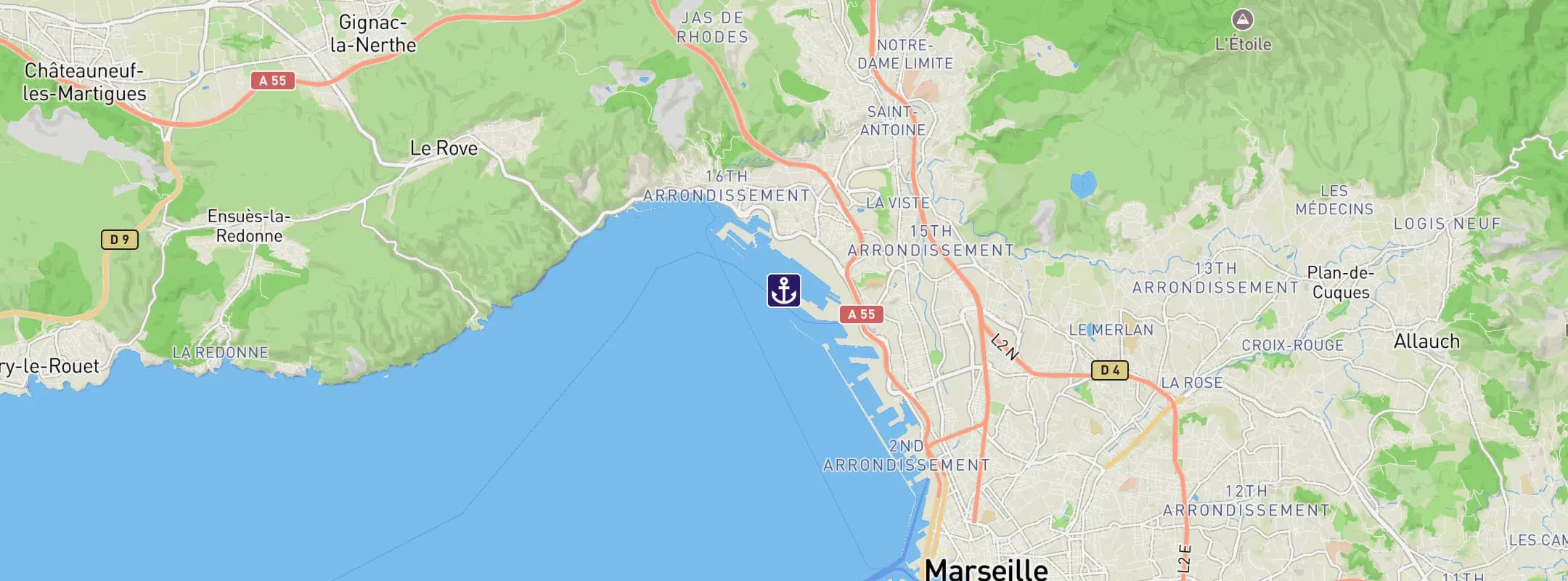 Map of Marseille