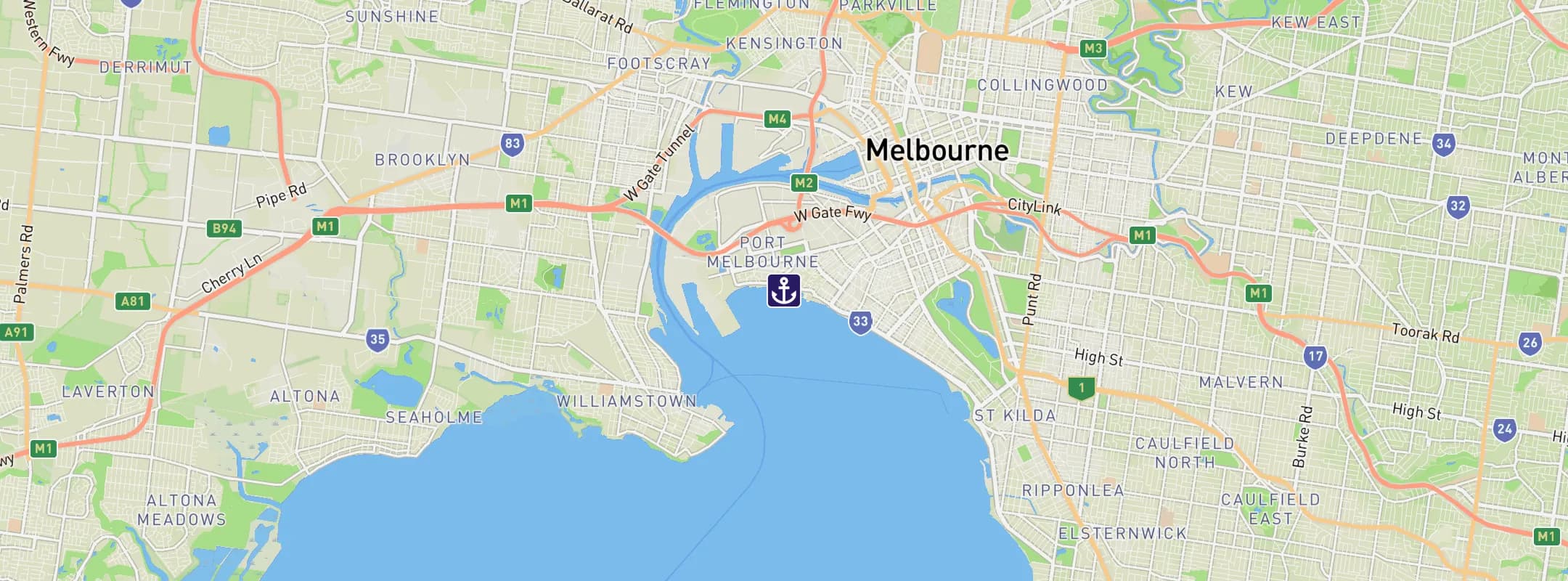 Map of Melbourne