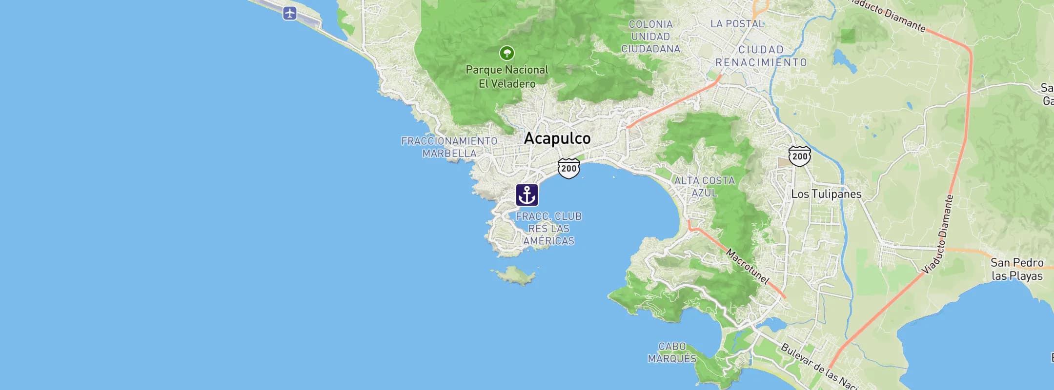 Map of Acapulco