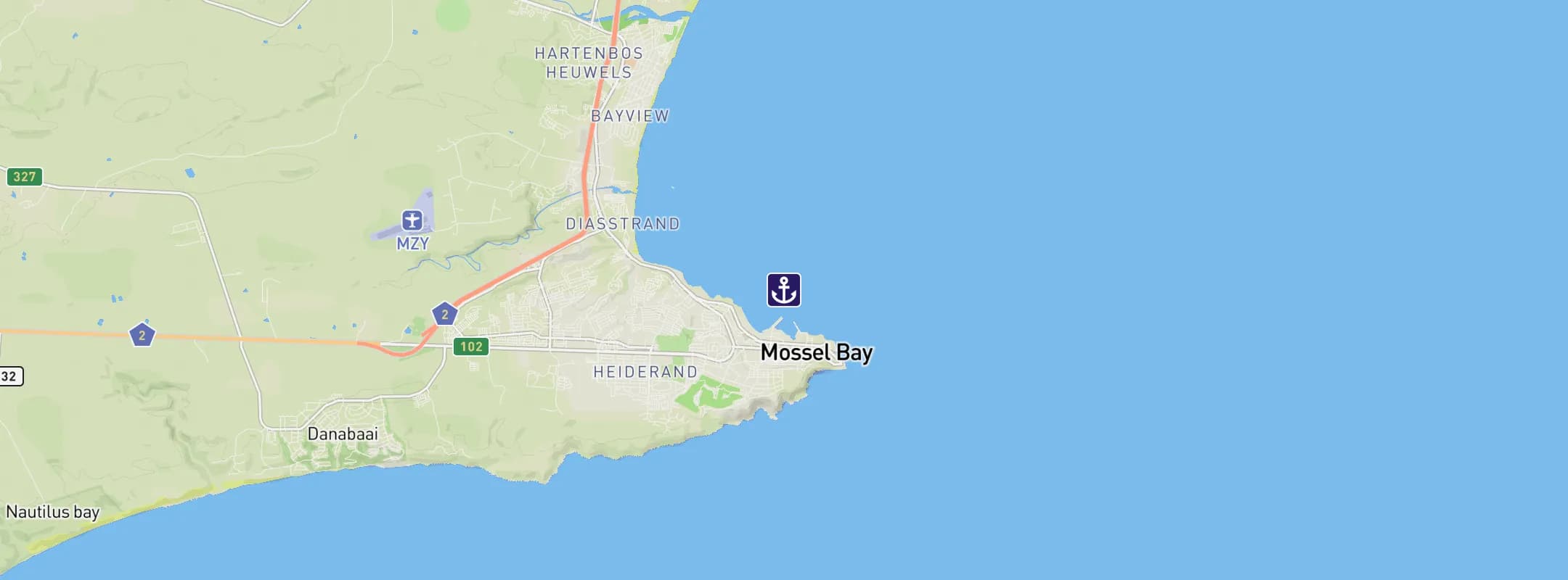 Map of Mossel Bay