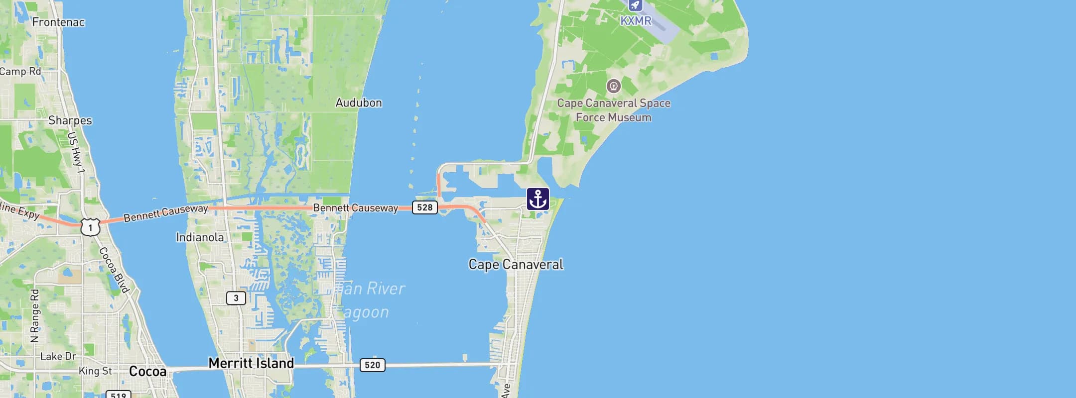 Map of Port Canaveral