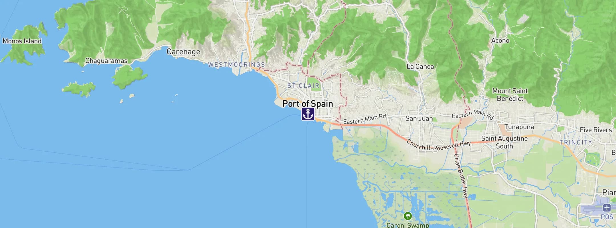 Map of Port-of-Spain