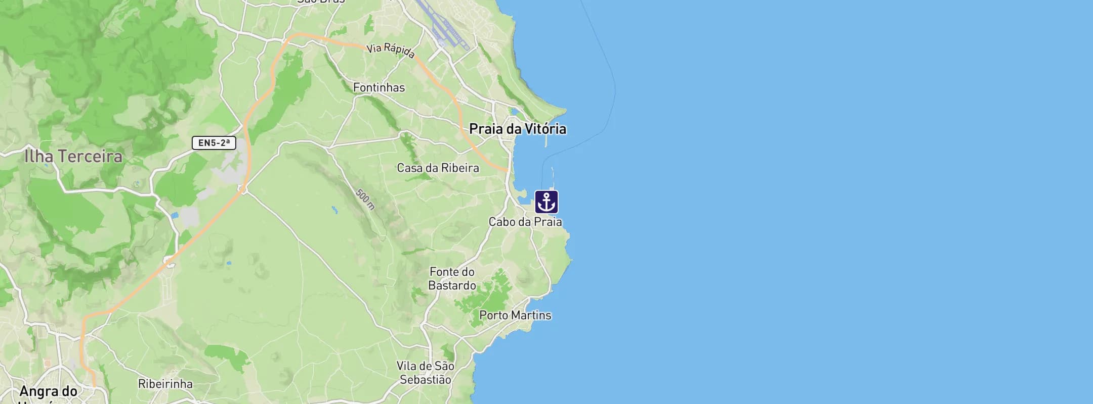Map of Praia da Vitoria