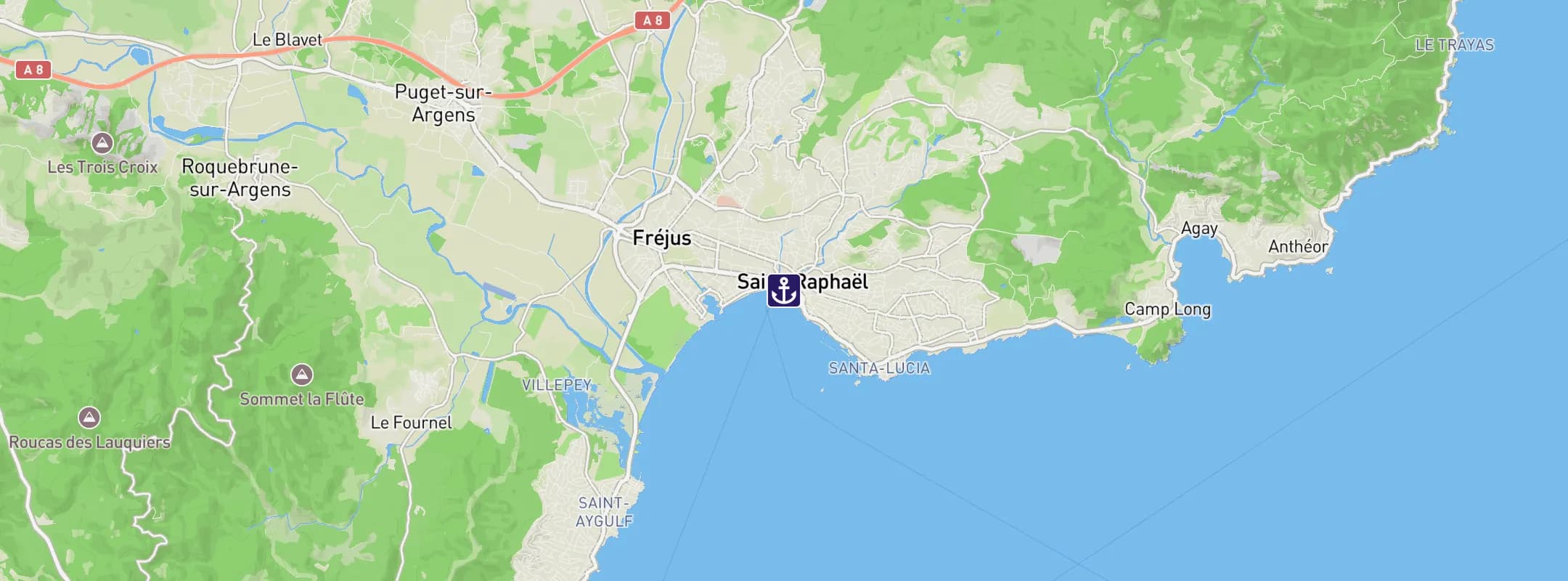 Map of Saint-Raphael