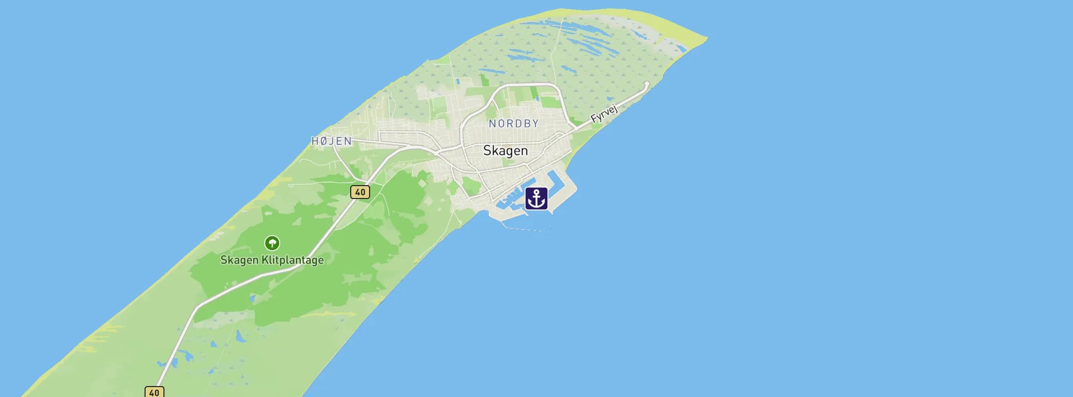Map of Skagen