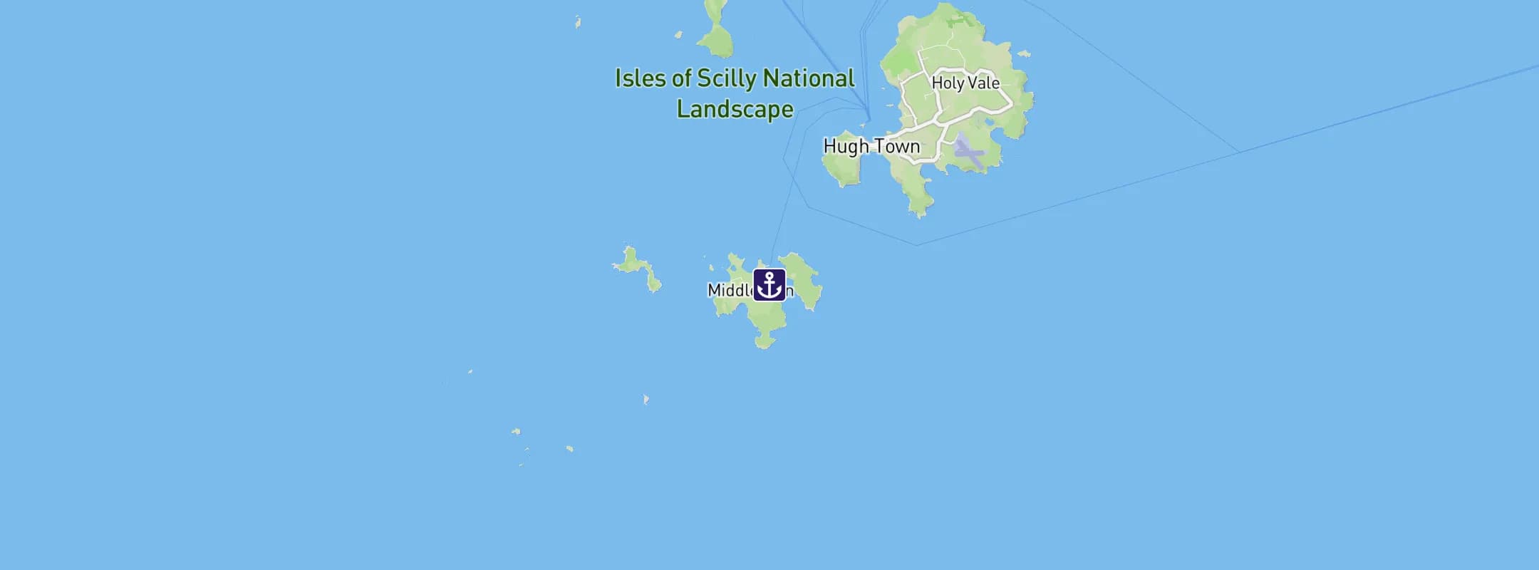 Map of St Agnes Island England