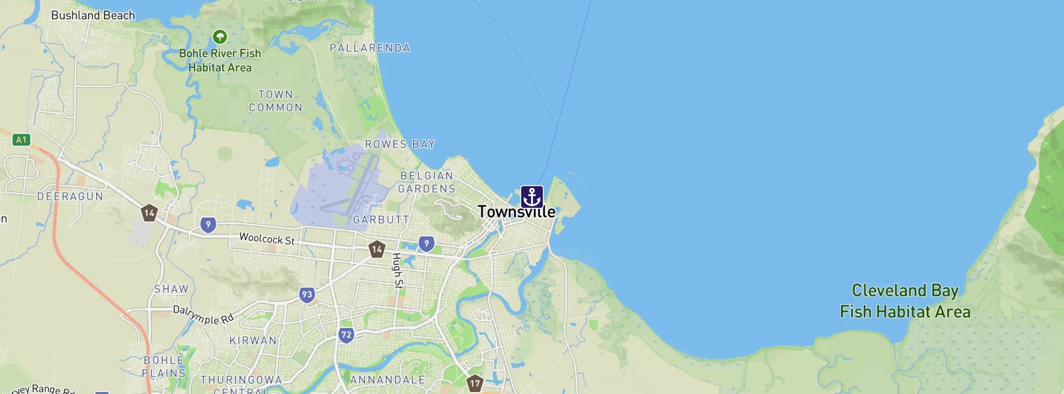 Map of Townsville QLD
