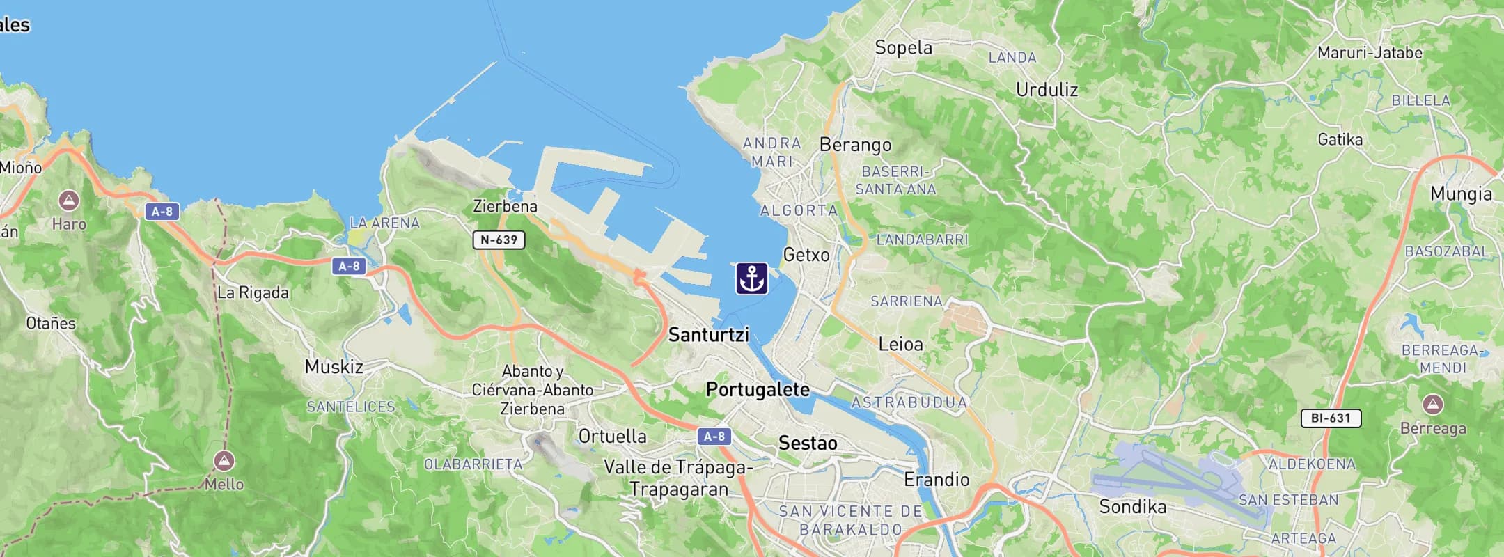 Map of Bilbao