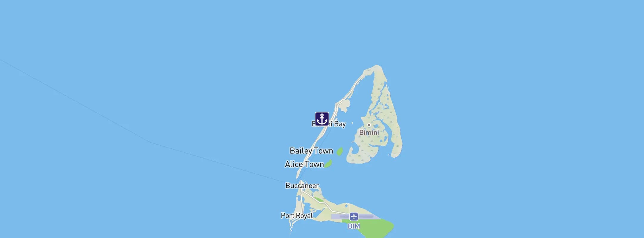 Map of Bimini Islands