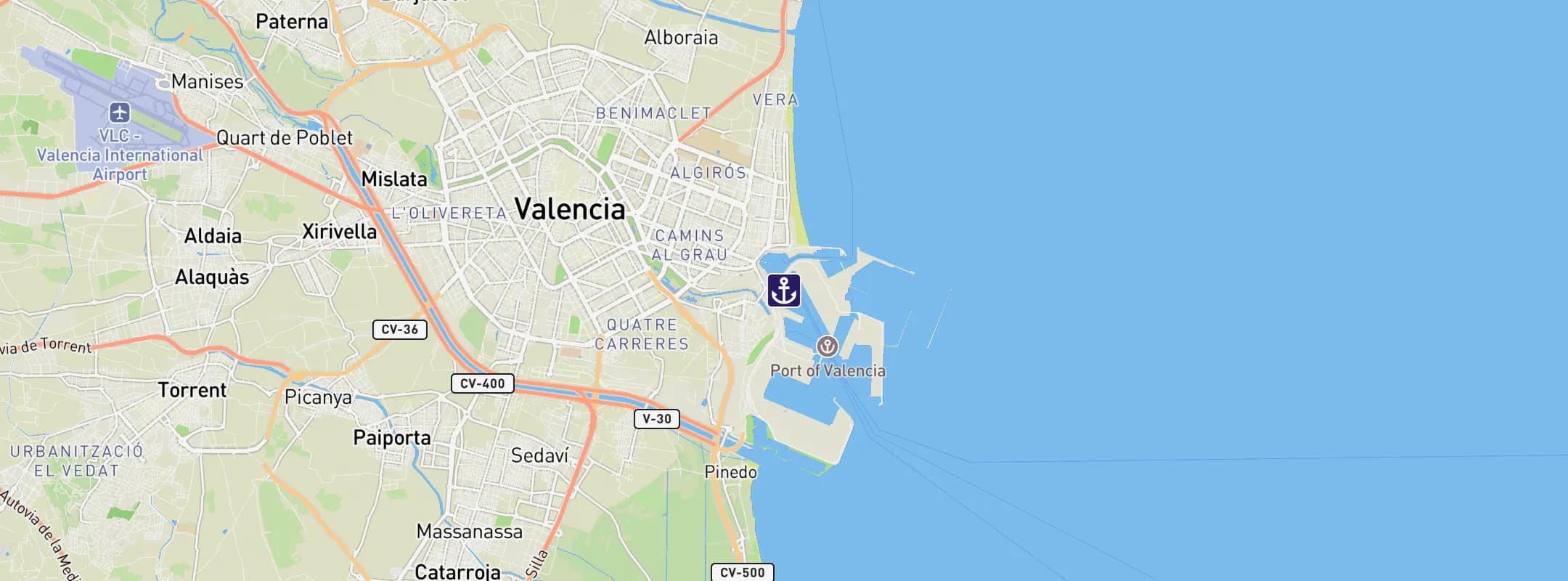 Map of Valencia