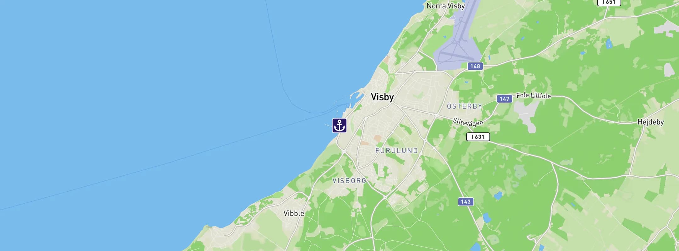 Map of Visby