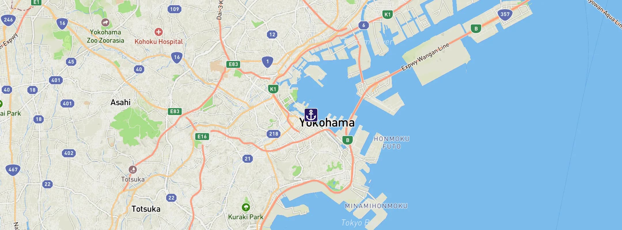 Map of Yokohama