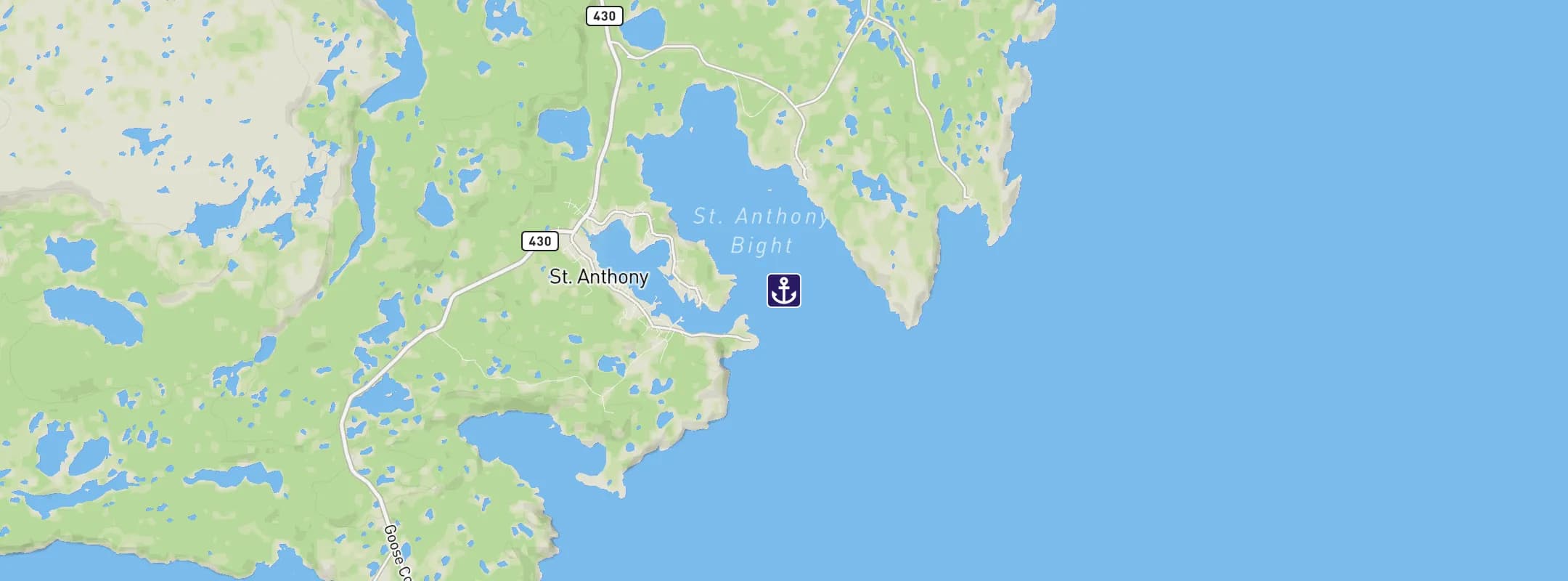 Map of St Anthony NL