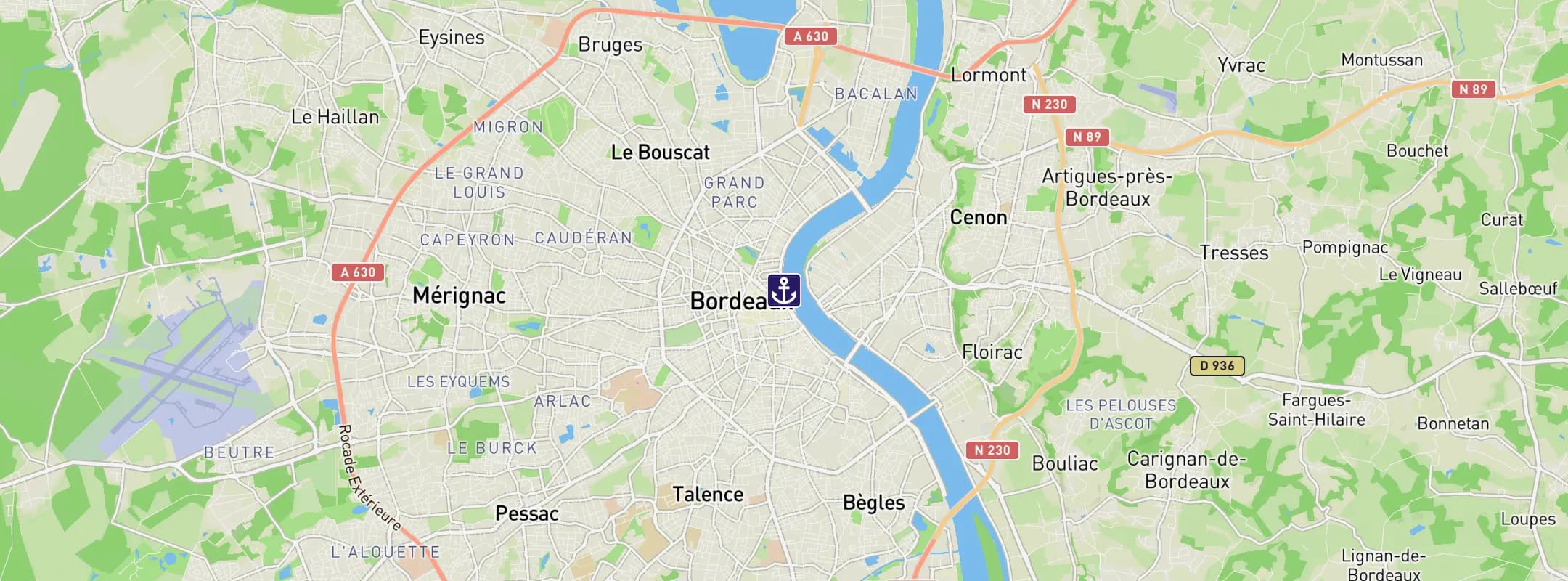 Map of Bordeaux