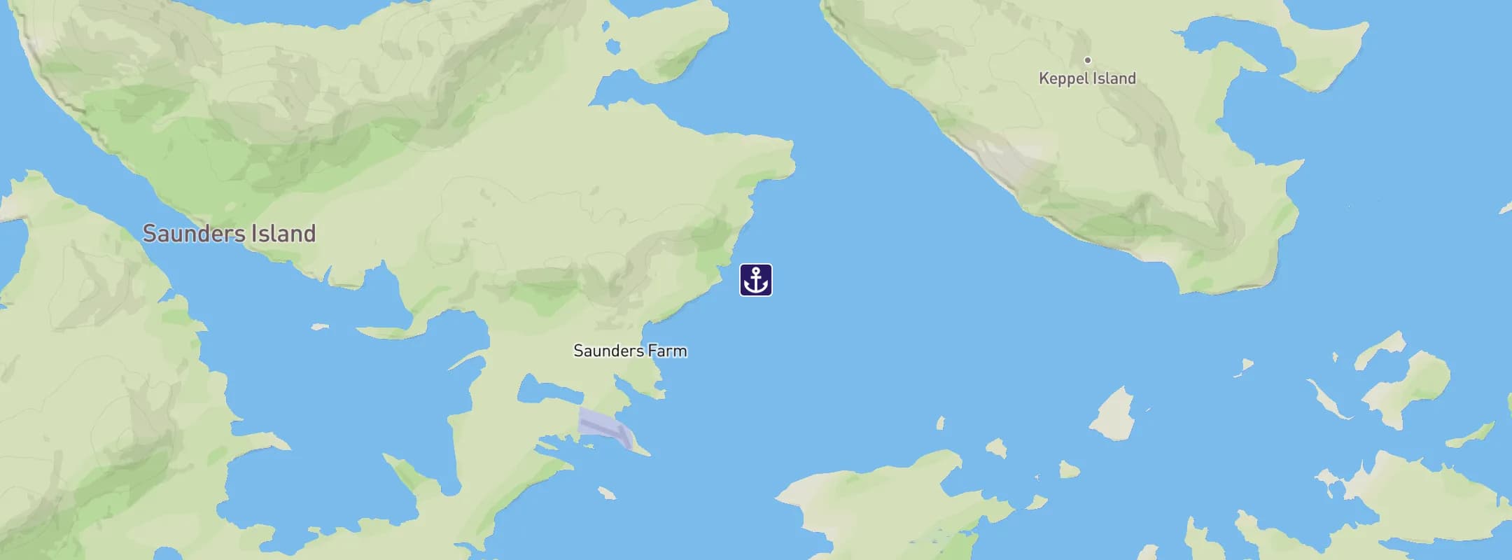 Map of Saunders Island
