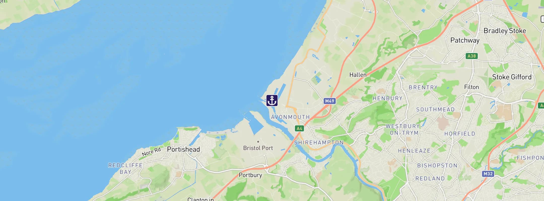 Map of Bristol UK