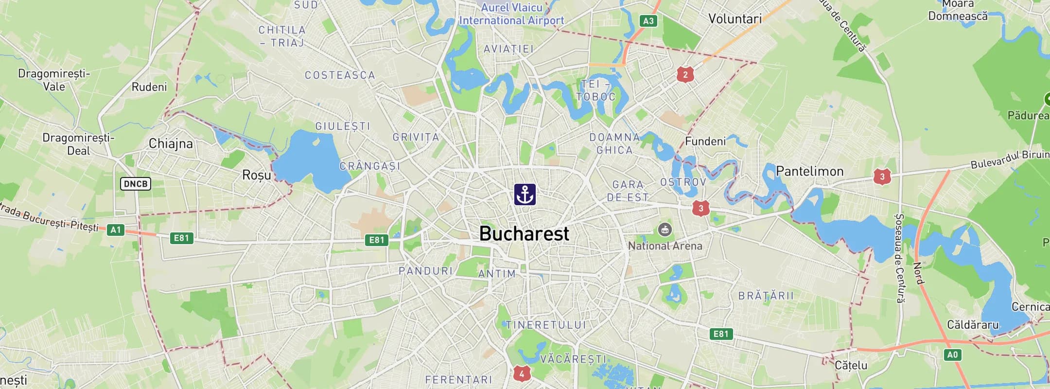 Map of Bucharest