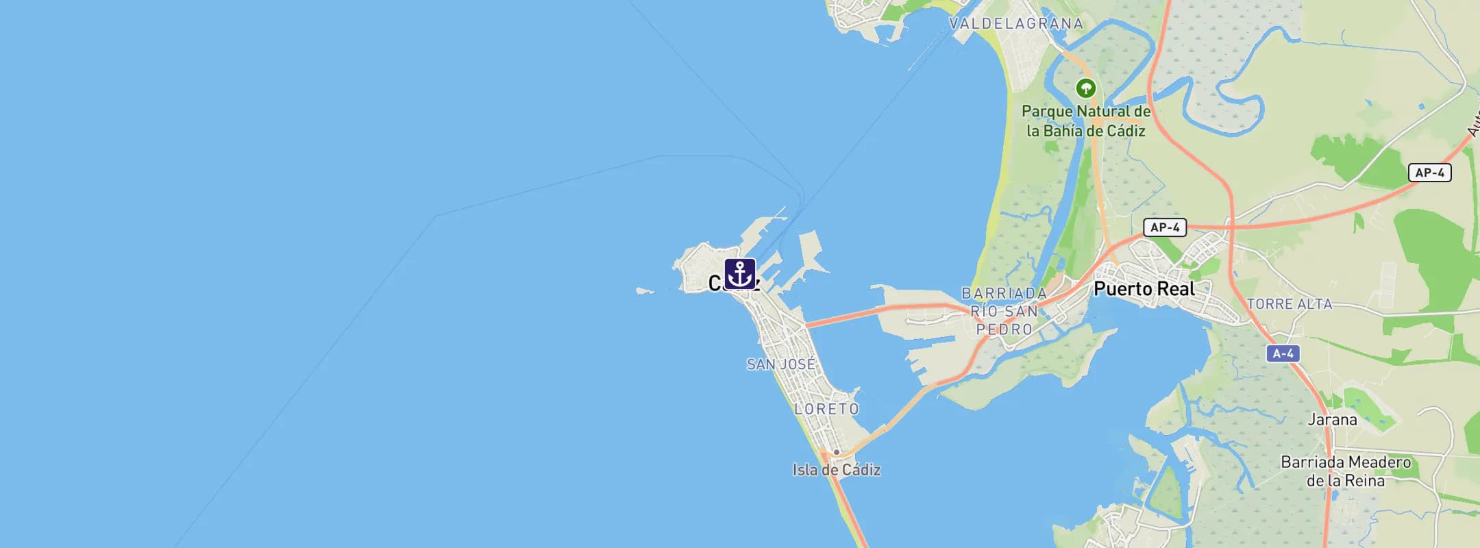 Map of Cadiz