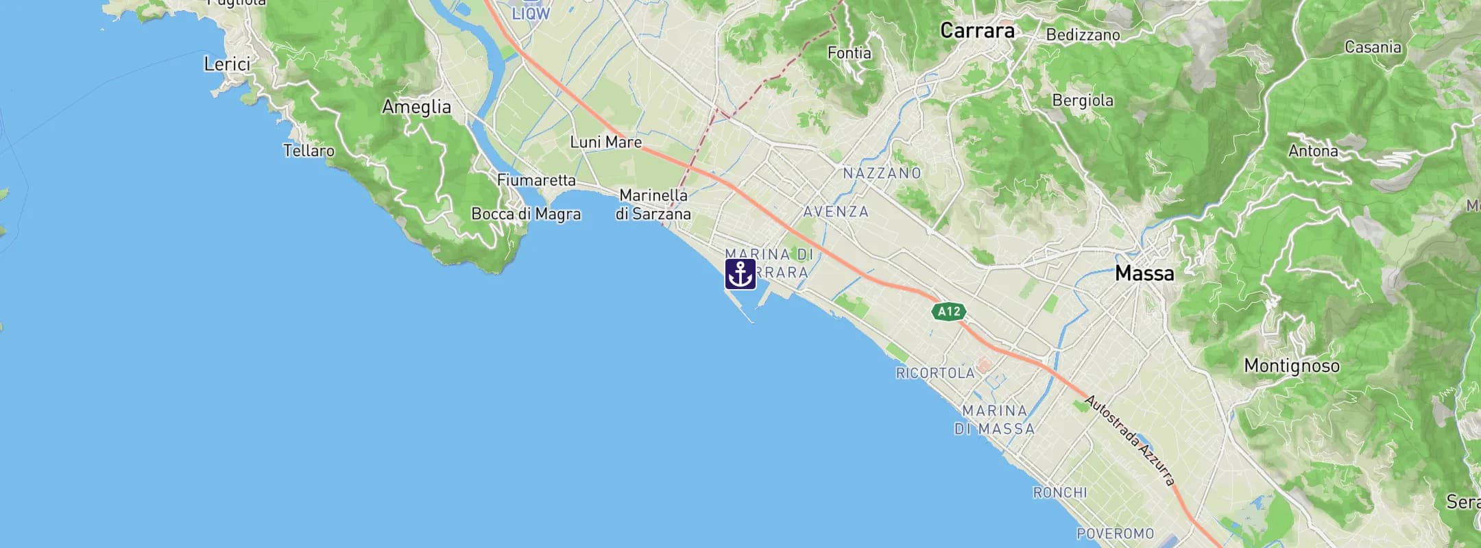 Map of Carrara