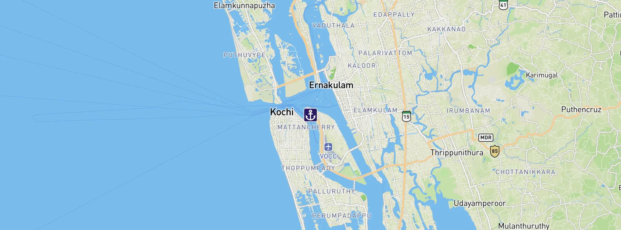 Map of Cochin