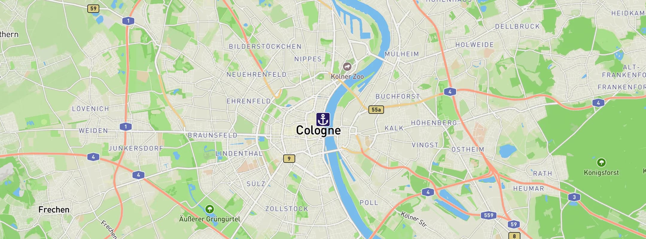 Map of Cologne