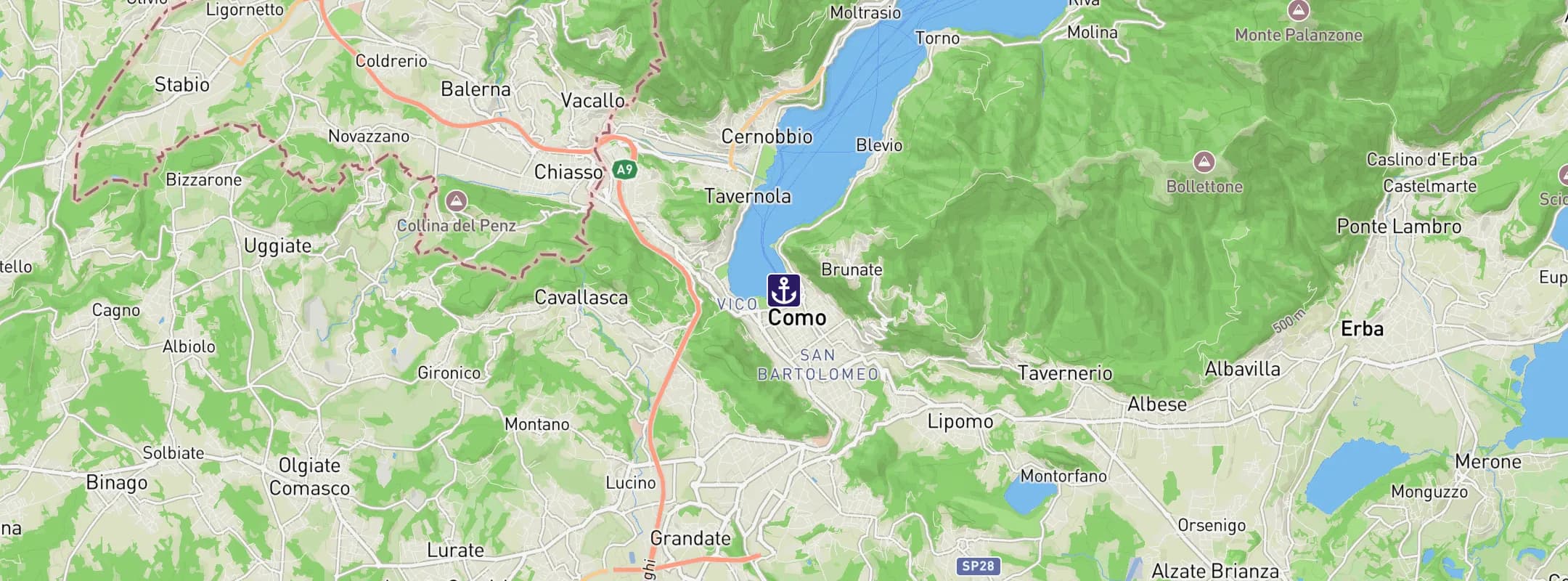 Map of Como