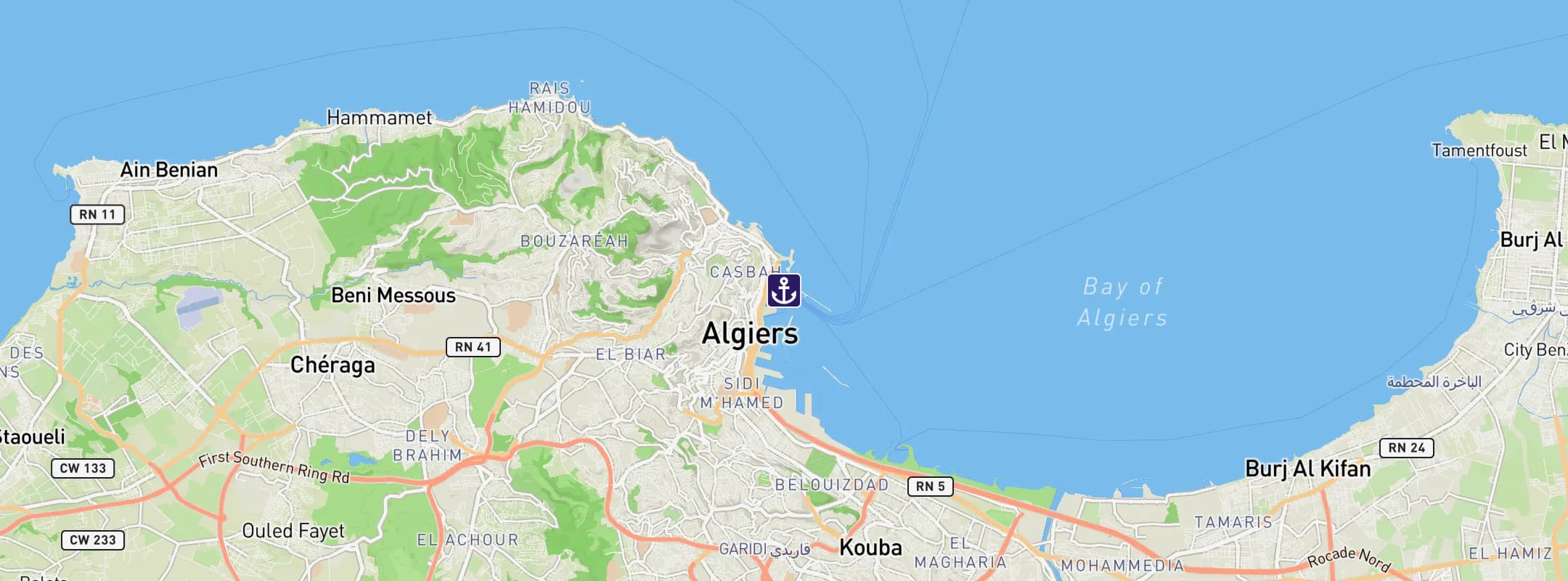 Map of Algiers
