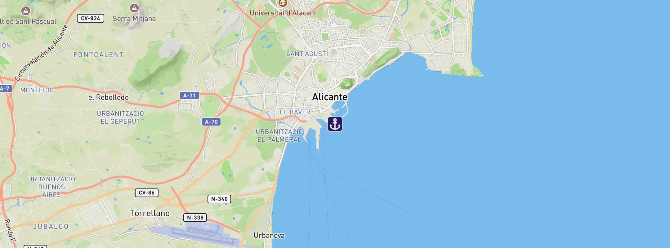 Map of Alicante