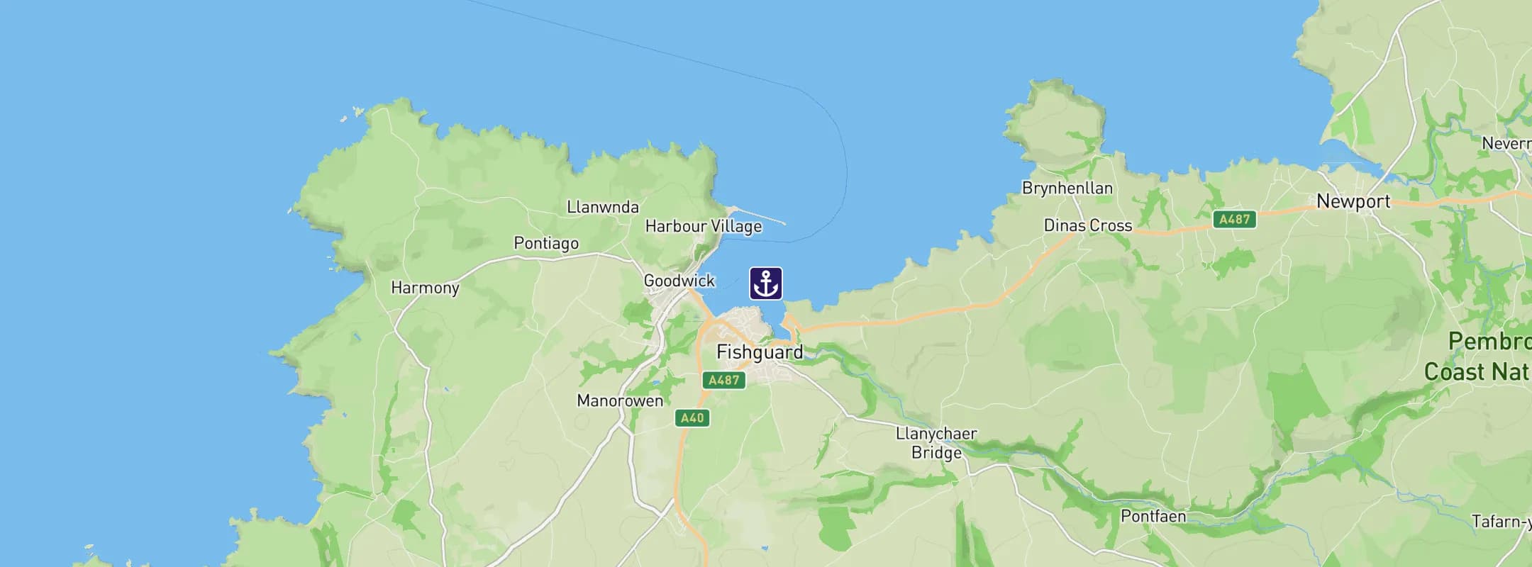 Map of Fishguard