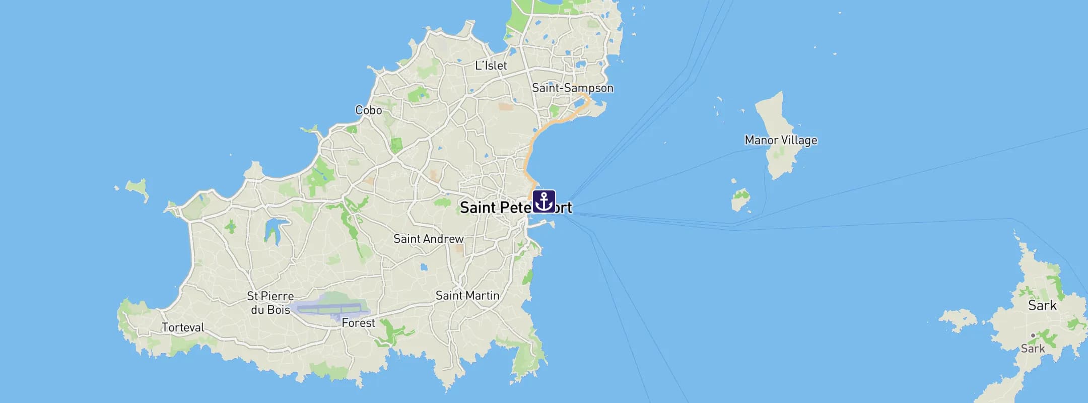 Map of Guernsey Island