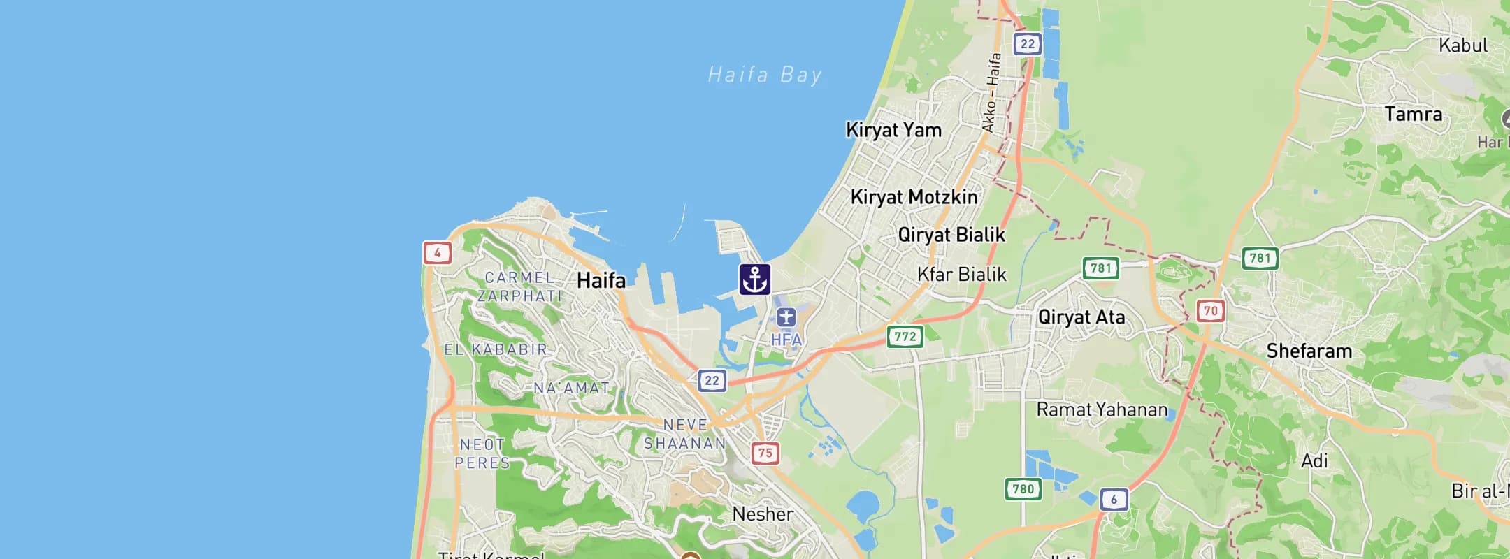 Map of Haifa