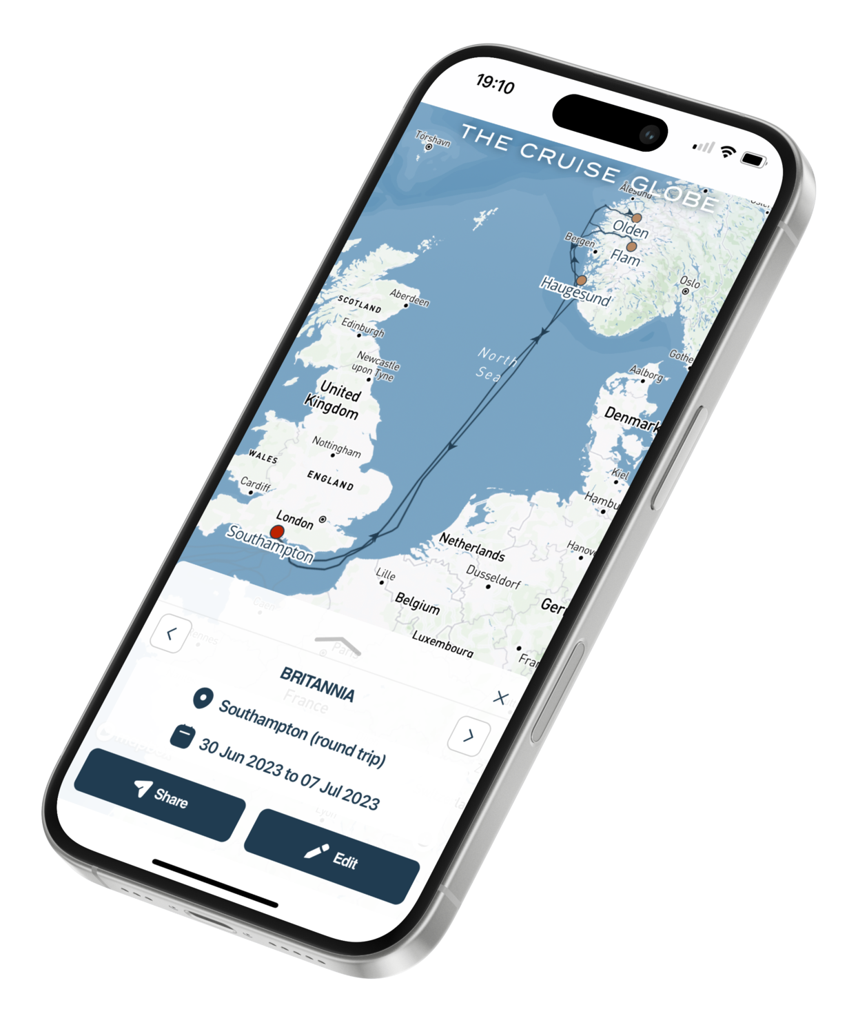 An example of the cruise globe app